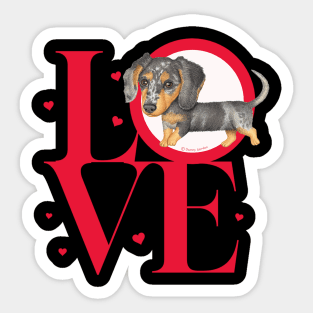 Dachshund Love Sticker